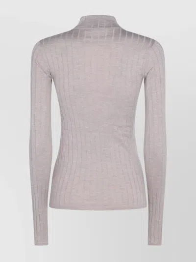 Brunello Cucinelli Slim Fit High Neck Knitwear In Pink