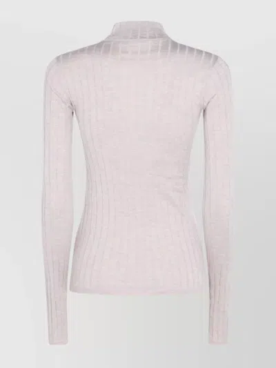 Brunello Cucinelli Slim Fit High Neck Knitwear In Pink