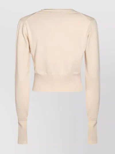 Vivienne Westwood Off-white Bea Cropped Cardigan In Yellow