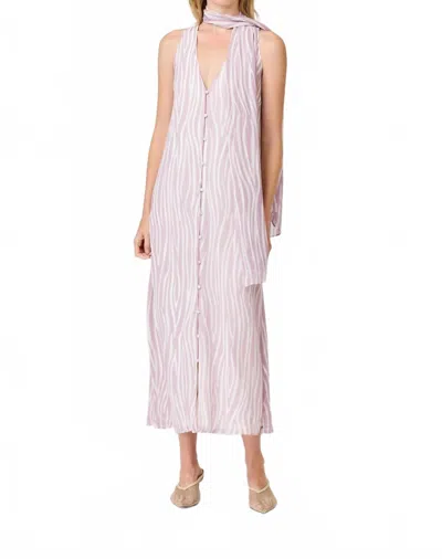 Curaae Zuri Chiffon Midi Dress In Lilac In Pink