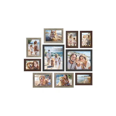 Breebe Collage Picture Frames Set Of 10, Two 8x10, Four 5x7, Four 4x6 In Multi