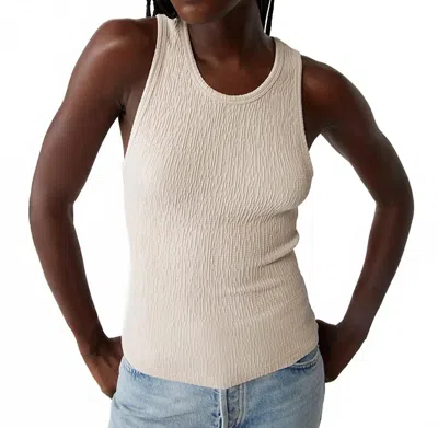 Michael Stars Kira Easy Tank In Cement In White