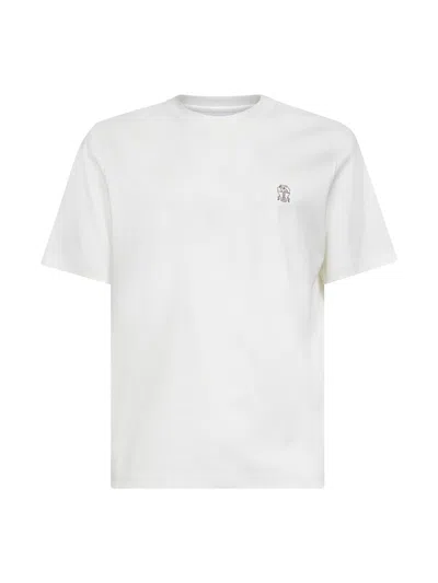 Brunello Cucinelli Crewneck T-shirt With Straight Hem And Soft Fabric