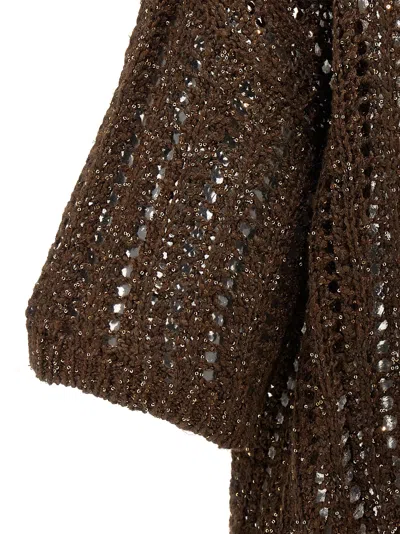 Brunello Cucinelli Rustic Duzzling Net Jersey Sweater