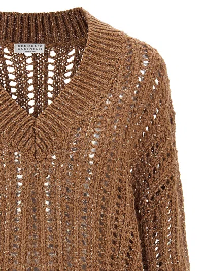 Brunello Cucinelli Rustic Dazzling Net Sweater
