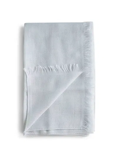 Brunello Cucinelli Women Light Blue Cashmere And Silk Scarf In Gray