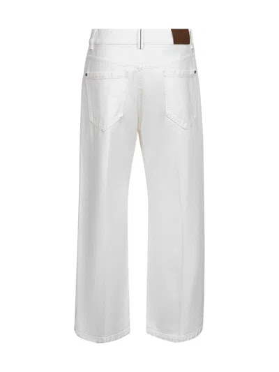 Brunello Cucinelli Women White Denim Contemporary Square Jeans