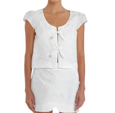 Amanda Uprichard Bryant Top In White In White