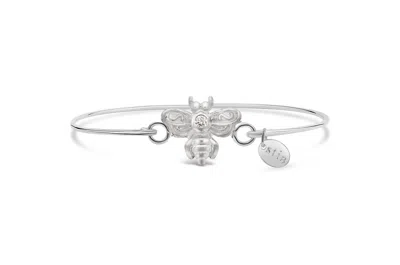 Stia Women's Pave Icon Bee Bracelet In Silver