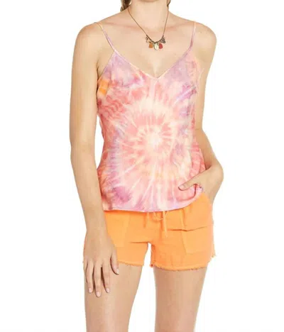 River + Sky Raya Satin Tank Top In Calypso In Multi