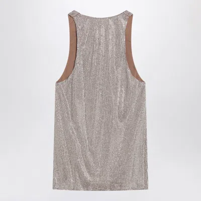 Giuseppe Di Morabito Tank Top With Silver Rhinestones
