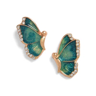 Sohi Enamel Butterfly Shaped Designer Studs