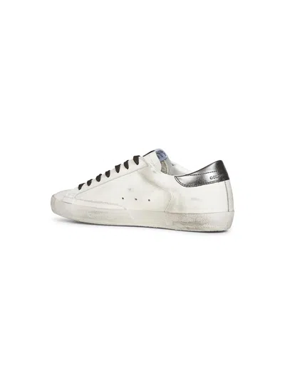 Golden Goose Men White Leather Super-star Sneakers In White