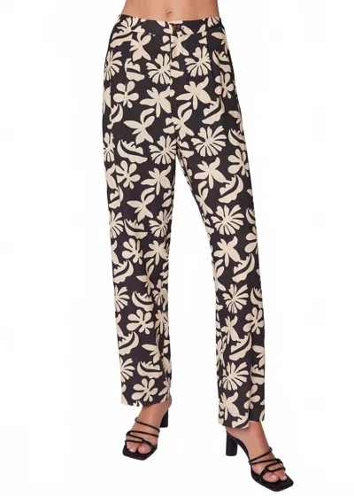 Lost + Wander Tropic Flair Pants In Black/cream In Multi