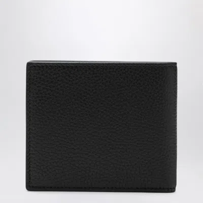 Gucci Black Bi-fold Wallet In Grained Leather Men