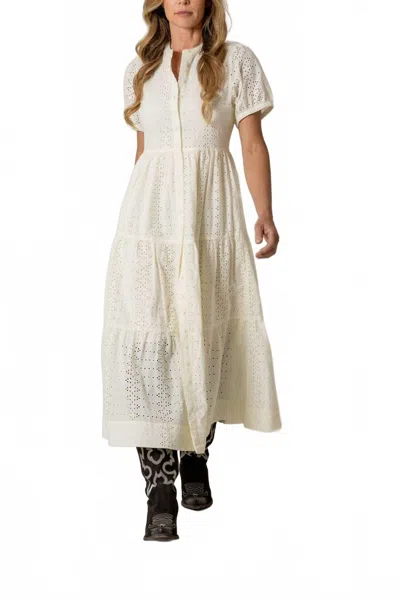 Kimes Ranch Neve Eyelet Midi Dress In Pristine