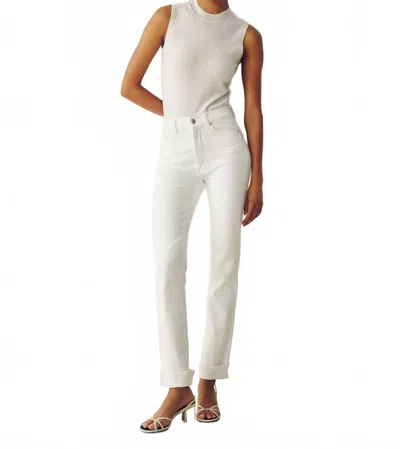 Dl1961 - Women's Halle Straight High Rise Instasculpt Jeans In White