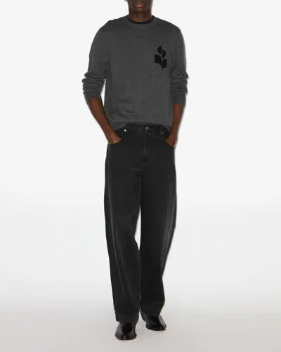 Isabel Marant Antea Logo-detail Pullover In Gray