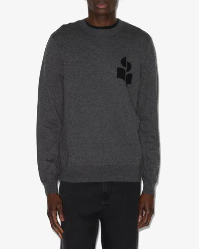 Isabel Marant Antea Logo-detail Pullover In Gray