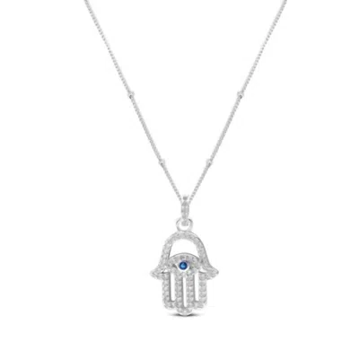 Stia Women's Hamsa Eye Necklaces In Silver