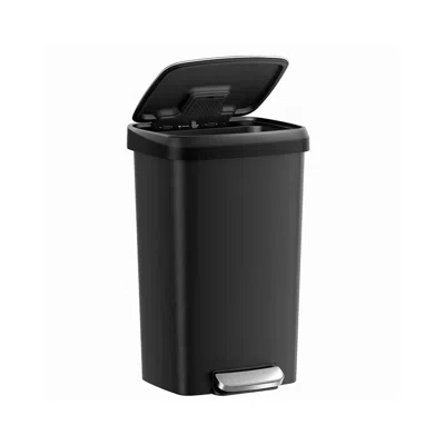 Breebe 12gal Kitchen Trash Can - Black In Black