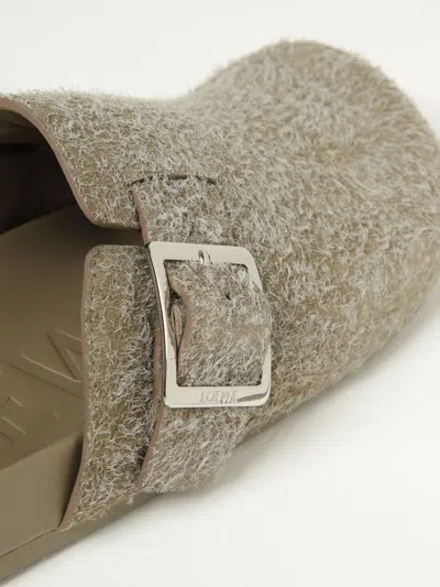 Loewe Textured Surface Slip-on Slippers