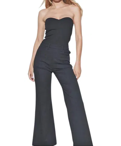 Rivet Utility Expander Jumpsuit In Black In Black