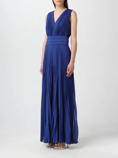 Max Mara Dress Woman Gnawed Blue In Blue