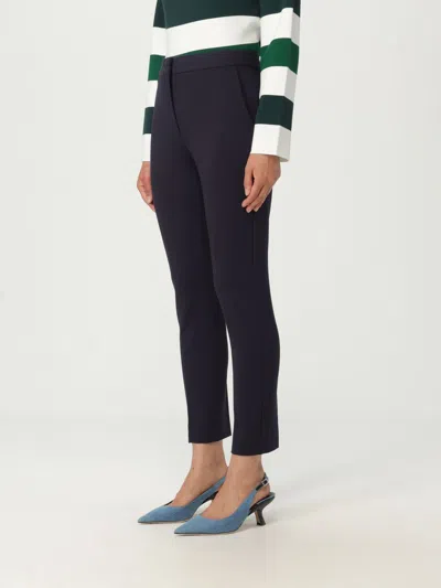 Max Mara Pants Woman Navy In Blue