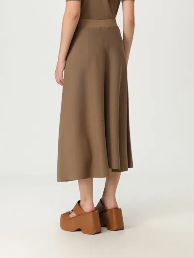 Max Mara Skirt Woman Brown In Green