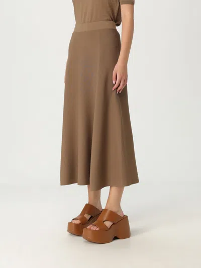Max Mara Skirt Woman Brown In Green