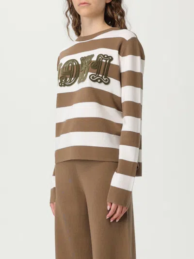 Max Mara 1951 Embroidery Wool Striped Sweater Clothing In Multi