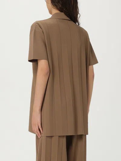 Max Mara Polo Neck Short-sleeve Top In Neutral
