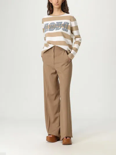 Max Mara Sleeveless Crew Neck Top With Embroidered Detail In Multi