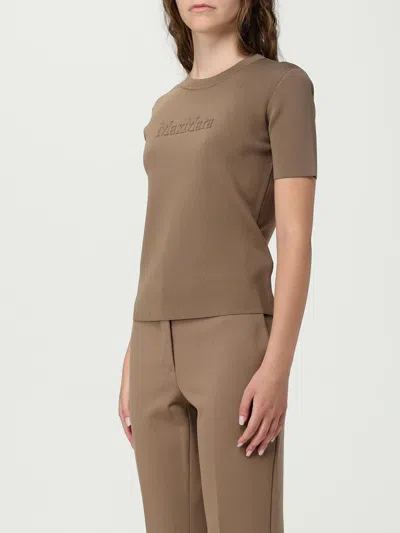 Max Mara Biscuit Viscose Blend Adelio T-shirt In Neutral