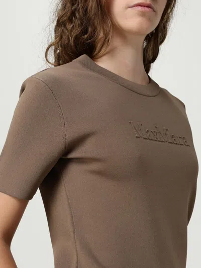Max Mara Biscuit Viscose Blend Adelio T-shirt In Neutral