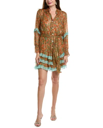Miss June Ruffle Tiered Shirtdress