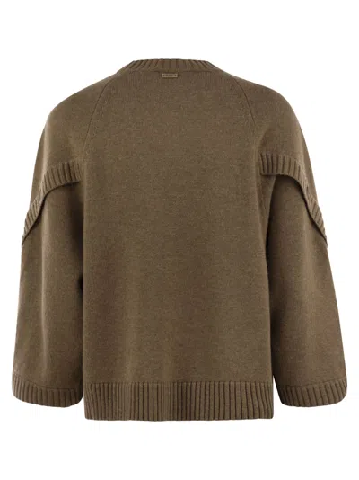 Max Mara Ampex Round Neck Sweater In Green