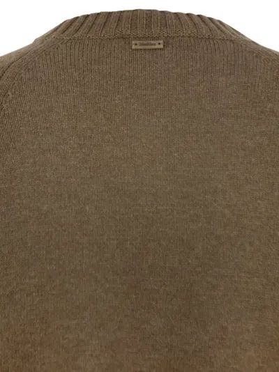 Max Mara Ampex Round Neck Sweater In Green