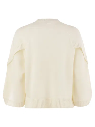 Max Mara Oversized Wool And Cashmere Sweater In White