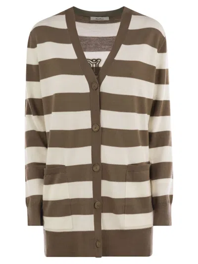Max Mara Fiemme Striped Knit Cardigan