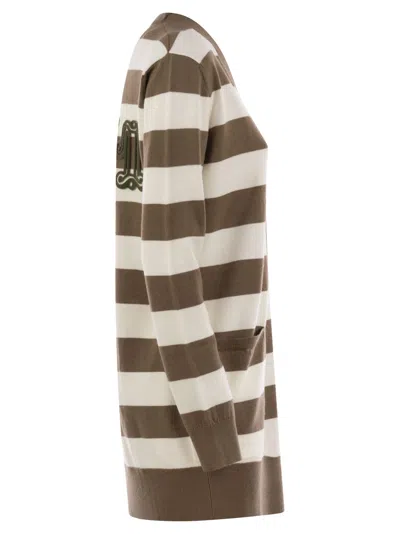 Max Mara Fiemme Striped Knit Cardigan