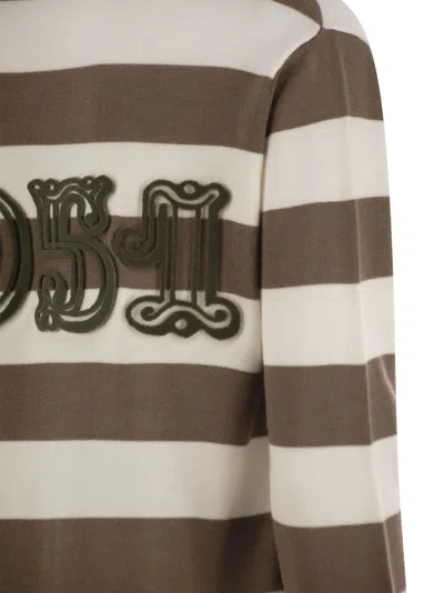 Max Mara Fiemme Striped Knit Cardigan