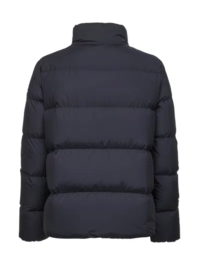 Moncler Women Blue Mauzun Short Down Jacket In Black