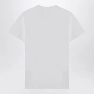 Moschino Logo Printed Cotton Jersey T-shirt In White
