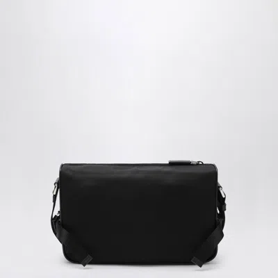 Prada Medium Black Crossbody Bag In Re-nylon And Saffiano Men