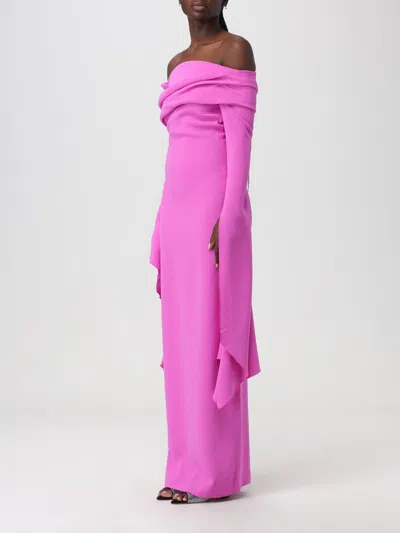 Solace London The Arden Draped Maxi Dress In Pink