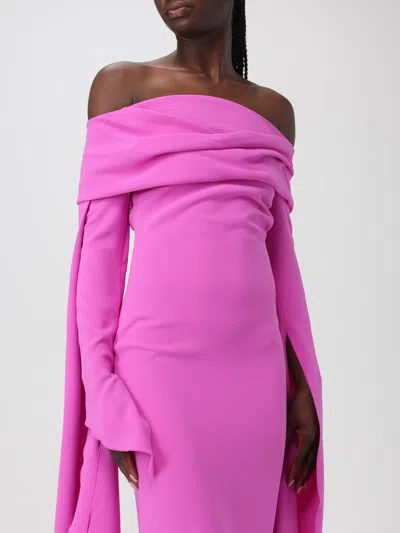 Solace London The Arden Draped Maxi Dress In Pink