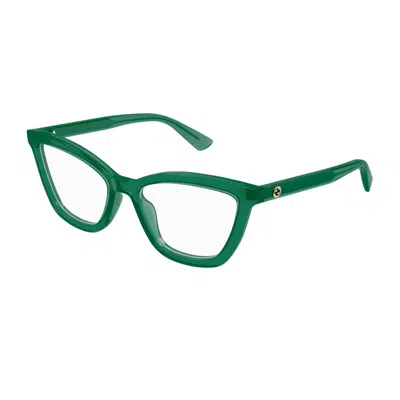 Gucci Gg1686o Linea Gg Logo Eyeglasses In Green