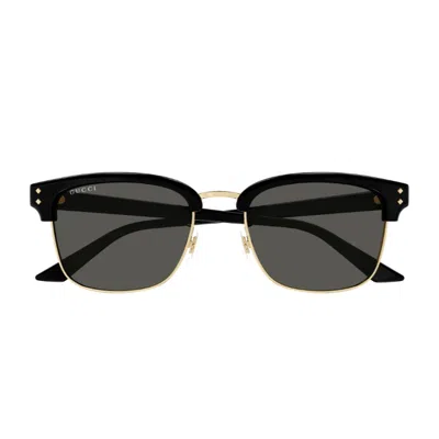 Gucci Gg1897sk Linea Institutional Logo 001 Black Grey Sunglasses